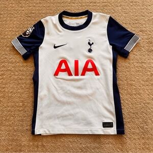 Nike Kids Tottenham Hotspur Son #7 White and Blue Jersey